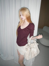 dioni shirring tee(2 color)