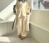 (UNISEX) シュガーパウダーオーバーサイズ5ボタンアンゴラカーディガン - NEW 2 COLOR