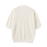 スラッシュパンチングハーフニット[Ivory]