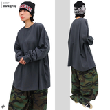 オーバーダンブルボックス長袖Tシャツ