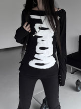 ブラッシュレタリングポケットTシャツ (2color)
