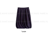 DRAPE BALLOON MIDI SKIRT