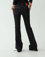 Cold stud skinny bootcut jeans