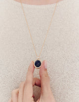 26SS★ [Premium Plating] Penisense AB Coin Necklace Lapis Lazuli