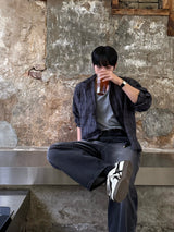 Darkgrey wide pants