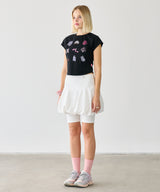 グラフィッククロップTシャツ ブラック