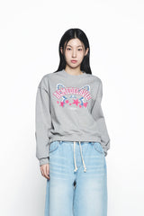 25SS スターラビットクロップスウェットシャツ メランジ