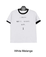 ディケンレタリングリンガー半袖Tシャツ