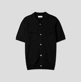 Base Two-Pocket Collared Short Sleeve Knit