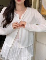BT Linen Round Simple Knit Cardigan (10color)
