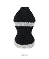 Serena Lace Halter Top (2color)