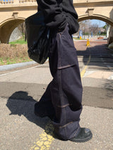 Seti Pintuck Non-Fade Denim Pants