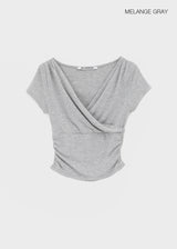 [MADE] Cujes Wrap Cap Sleeve Short Sleeve Top (Set Available)