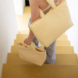 stripe padded bag - yellow