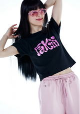 Fakiii グロッシーバルーンTシャツ_ブラック