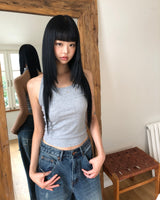 Beniz Eyelet Halter Sleeveless Top