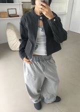 フラワーチェックバンディングパンツ