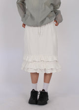 FRILL MIDI SKIRT