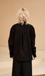 Draping Basic Shirts Black