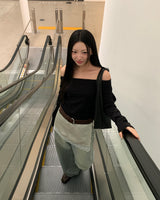 [ORIGINAL] パブオフショルダーロングスリーブTシャツ