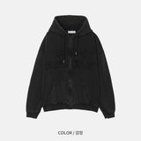 ナーヴ ピグメント フード付き ジップアップ (3色)
