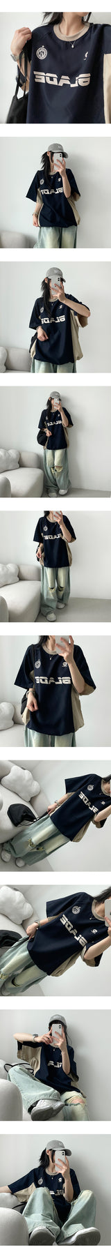 レッドコーンカラードバラク半袖Tシャツ