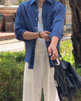 Koi Summer Pocket Linen Shirt