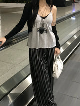 Sunday Home Stripe Lounge Button Wide Pants