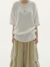Daying waffle short sleeve T-shirt -5C