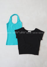 Layered Waffle Sleeveless & Short Sleeve T-Shirt Set