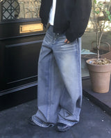 [MADE] Rabat Hem Snap Wide Denim Pants