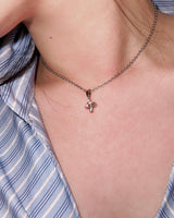 Tiny mushroom necklace