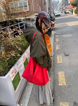 [unisex] ランジストリングウィンドブレーカーフィールドフードジャンパー