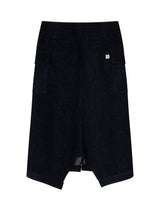 ソフト ポケット スカート(NAVY)