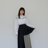 layered pleats skirt