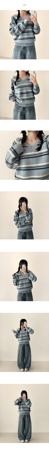Lea Dotom Dangara V-neck Knit