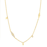 [Worn By BIGBANG DAESUNG] Geometric Sparkle 925 Silver + 14k gold plating Chain Necklace N053-06G
