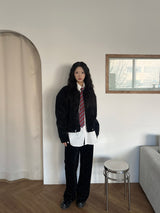 [UNISEX]ベロア オーバーフィット 長袖カーディガンジャケット(3 colors)