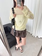 june deep v-neck knit (3color)