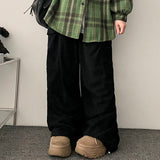 Duckle pintuck corduroy wide cargo pants