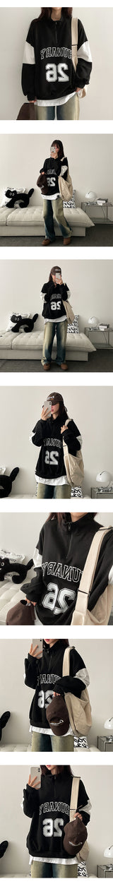 26 Coloring Half Zip-Up Sweatshirt
