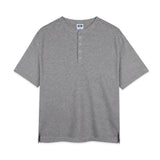 standard waffle henley neck short-sleeve t-shirt (3color)