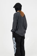 ロードインブラックウォッシュド長袖Tシャツ