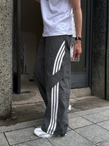 LMN Ballone Cut Line Track Nylon Pants (3 colors)
