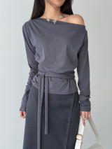 plain button skirts (2color)