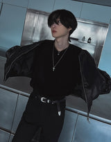 Ebonic Crop Leather MA-1
