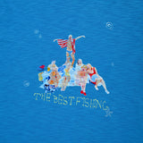 フィッシングピープルグラフィックルーズフィットTシャツ [BLUE]