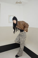 Vintage Leopard Wide Pants