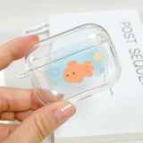 [AirPods] ゴールドフィッシュケース (ブルー) (オンリーケース)