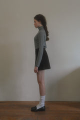 Log turtle neck top_gray
